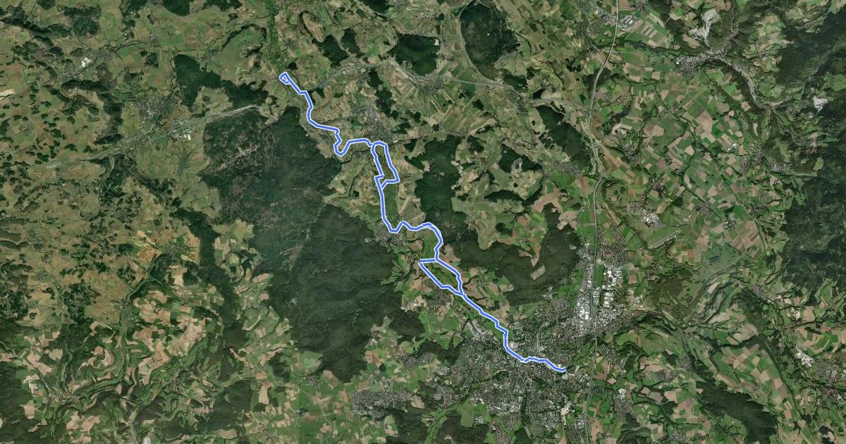Маршрут Rot-Main-Auen-Weg на спутниковом снимке