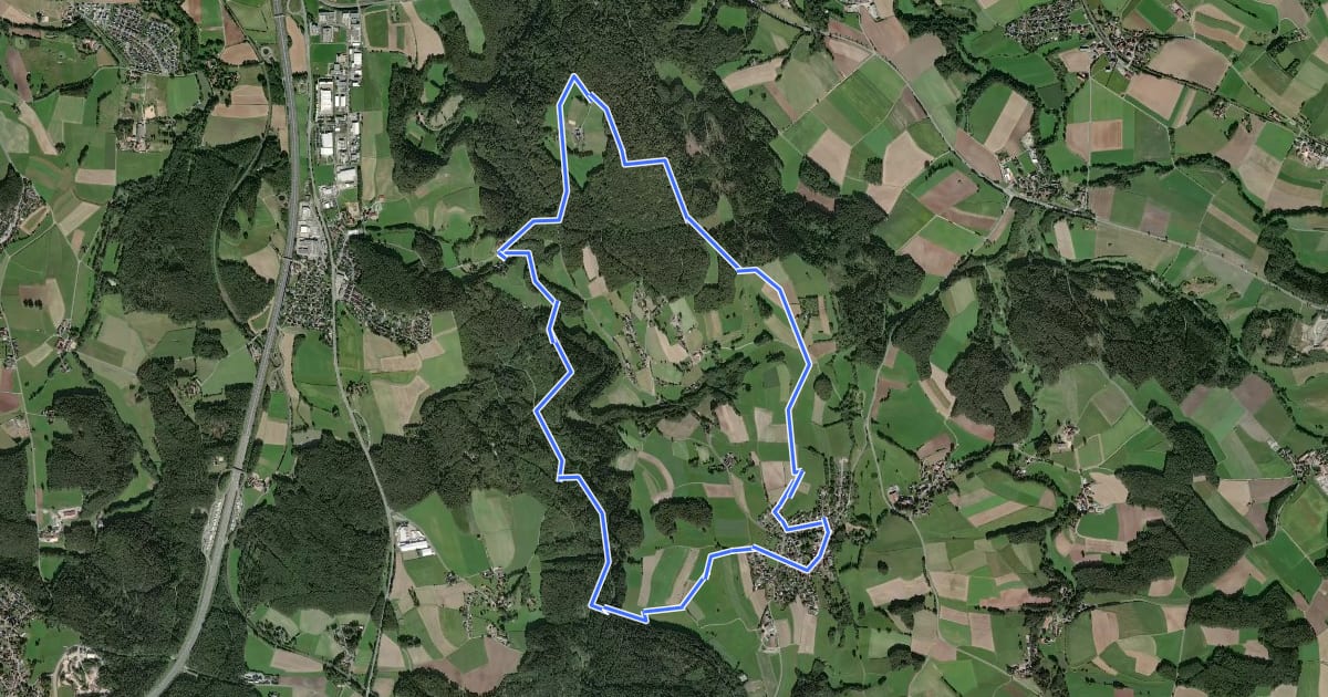 Маршрут Rot-Main-Auen-Weg Rundweg Emtmannsberg на спутниковом снимке