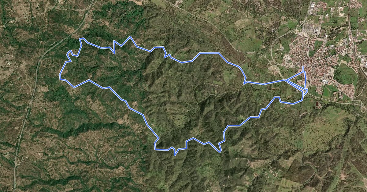 Маршрут Rota da Serra de Grândola на спутниковом снимке