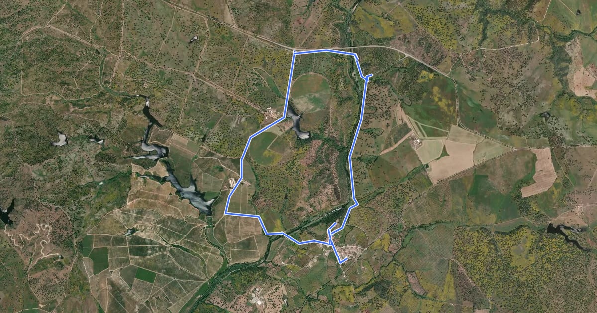 Маршрут Rota do Castelo da Seda на спутниковом снимке