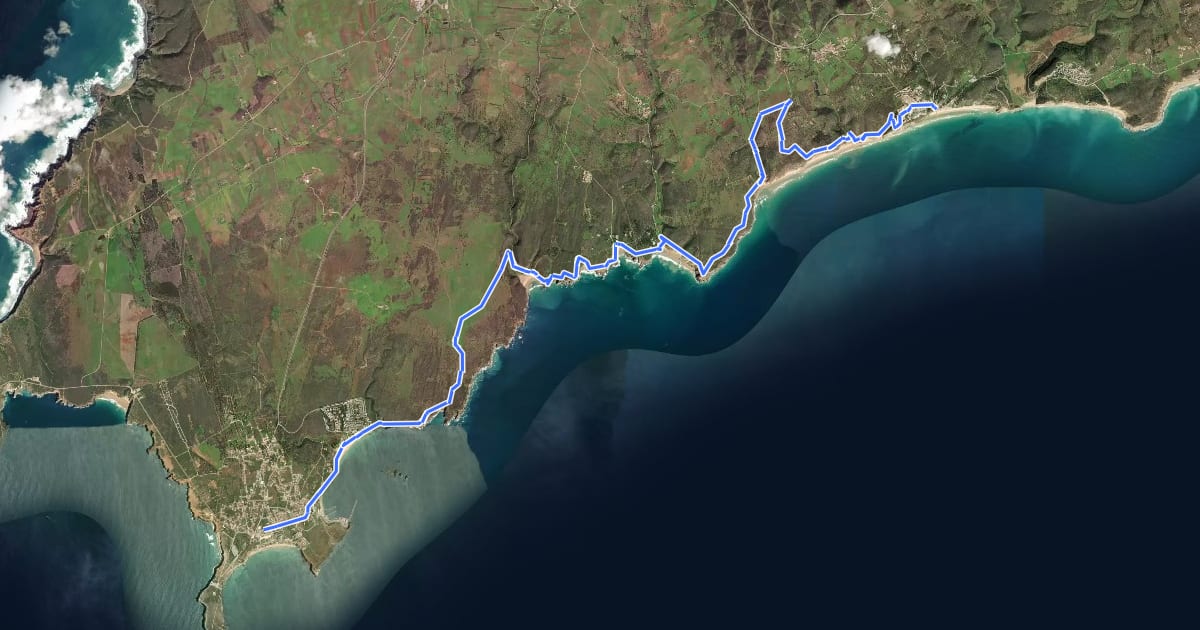 Маршрут Rota Vicentina - Trilho dos Pescadores - 11 на спутниковом снимке