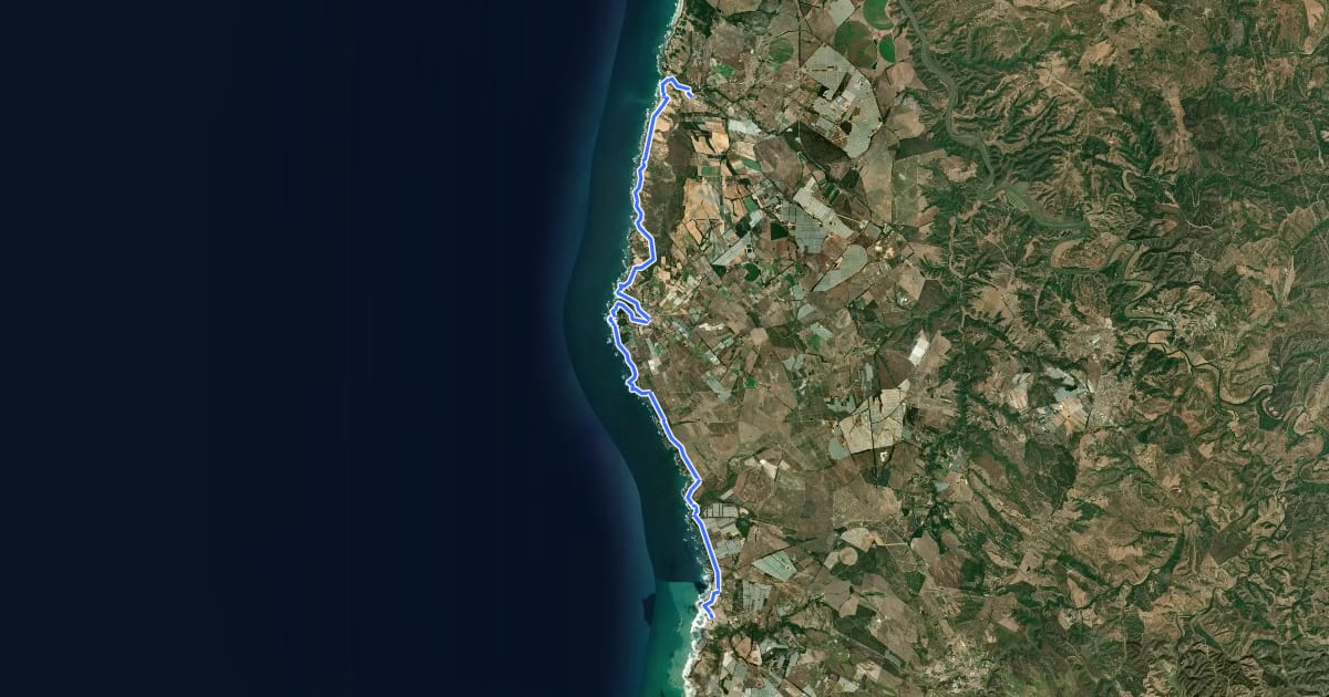 Маршрут Rota Vicentina - Trilho dos Pescadores - 4 на спутниковом снимке