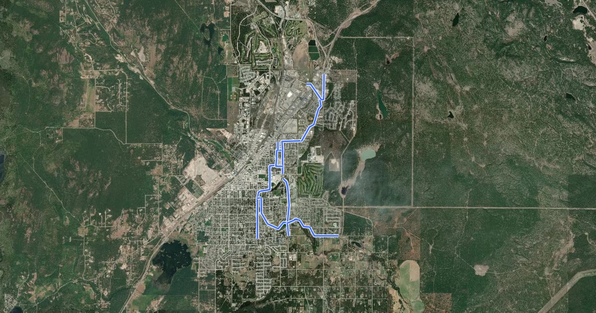 Маршрут Rotary Way Path на спутниковом снимке