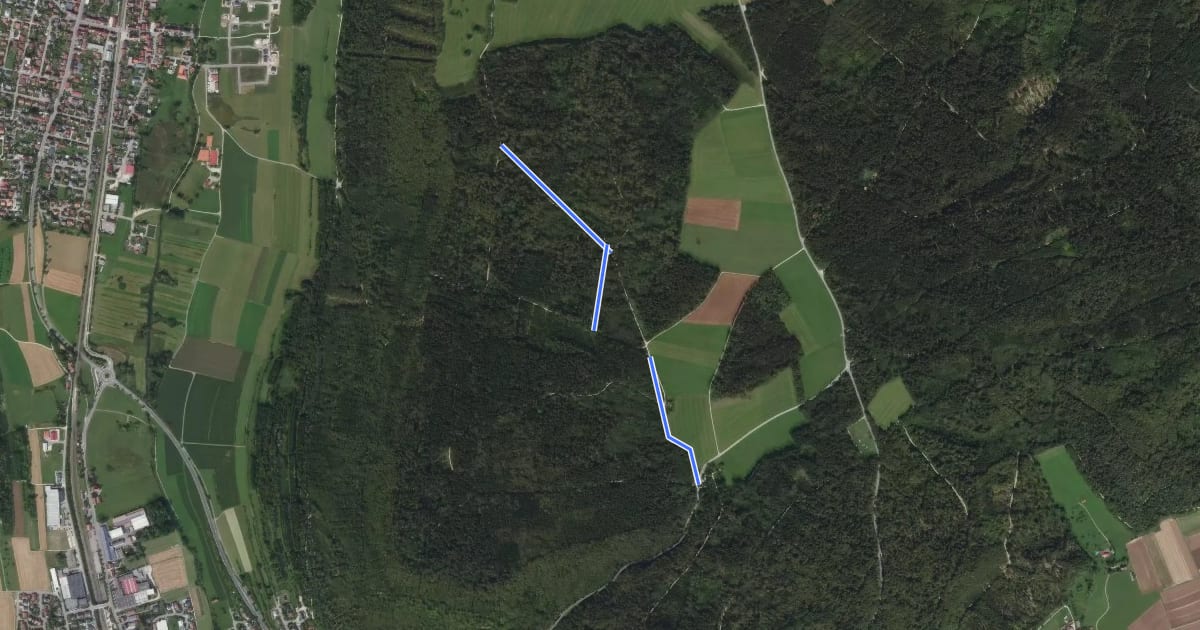 Маршрут rote Gabel Fürstenstein -Steigkreuz на спутниковом снимке