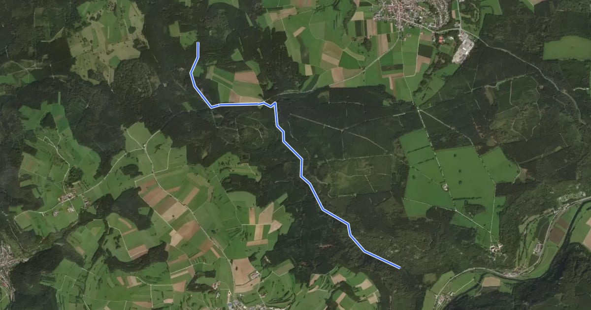 Маршрут rote Raute Finstertal - Talhof на спутниковом снимке