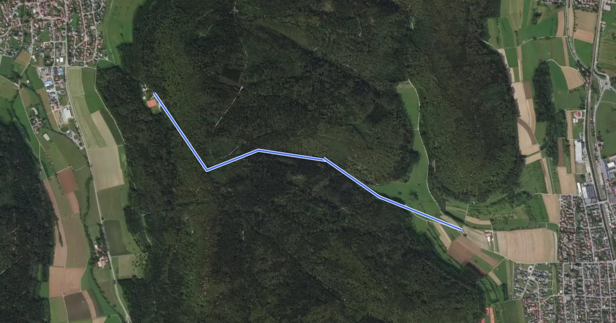 Маршрут rote Raute Seitingen - Spitzwieshalde на спутниковом снимке