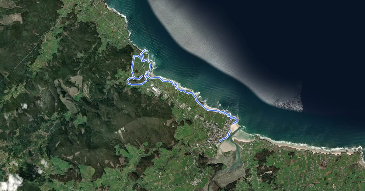 Маршрут Roteiro das Praias на спутниковом снимке