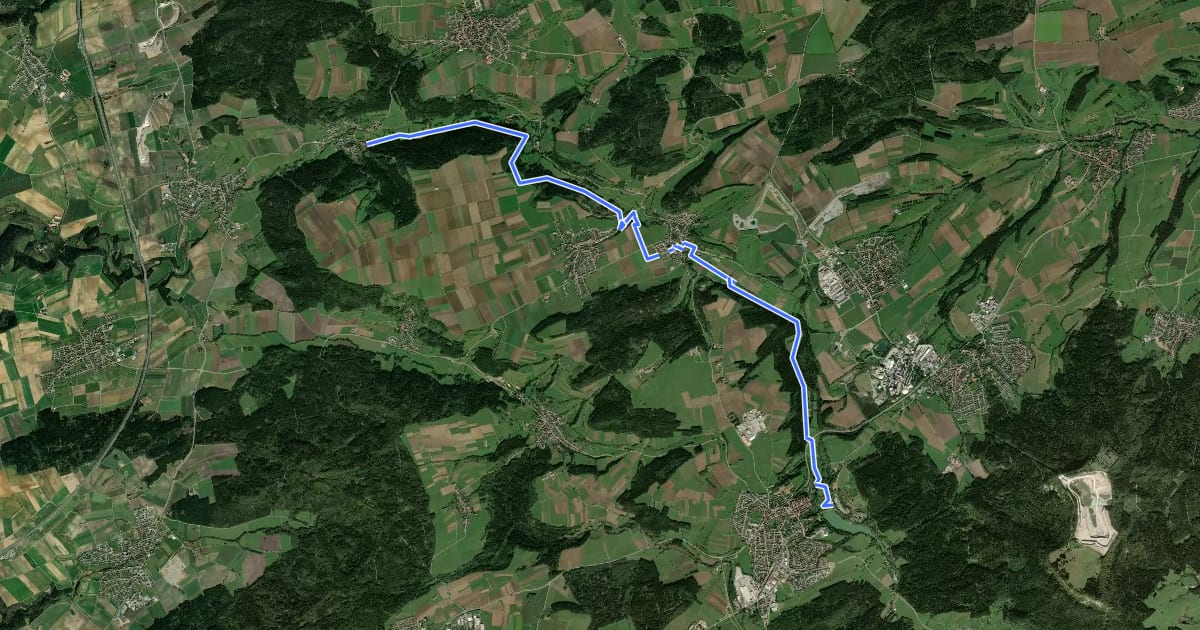 Маршрут Rotenzimmern-Stausee Schömberg на спутниковом снимке