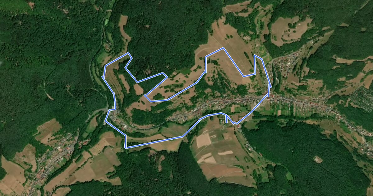 Маршрут Roter Hase, Rundwanderweg Dammbach на спутниковом снимке
