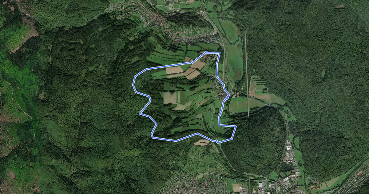 Маршрут Roter Hase, Rundwanderweg Gemünden Zollberg на спутниковом снимке