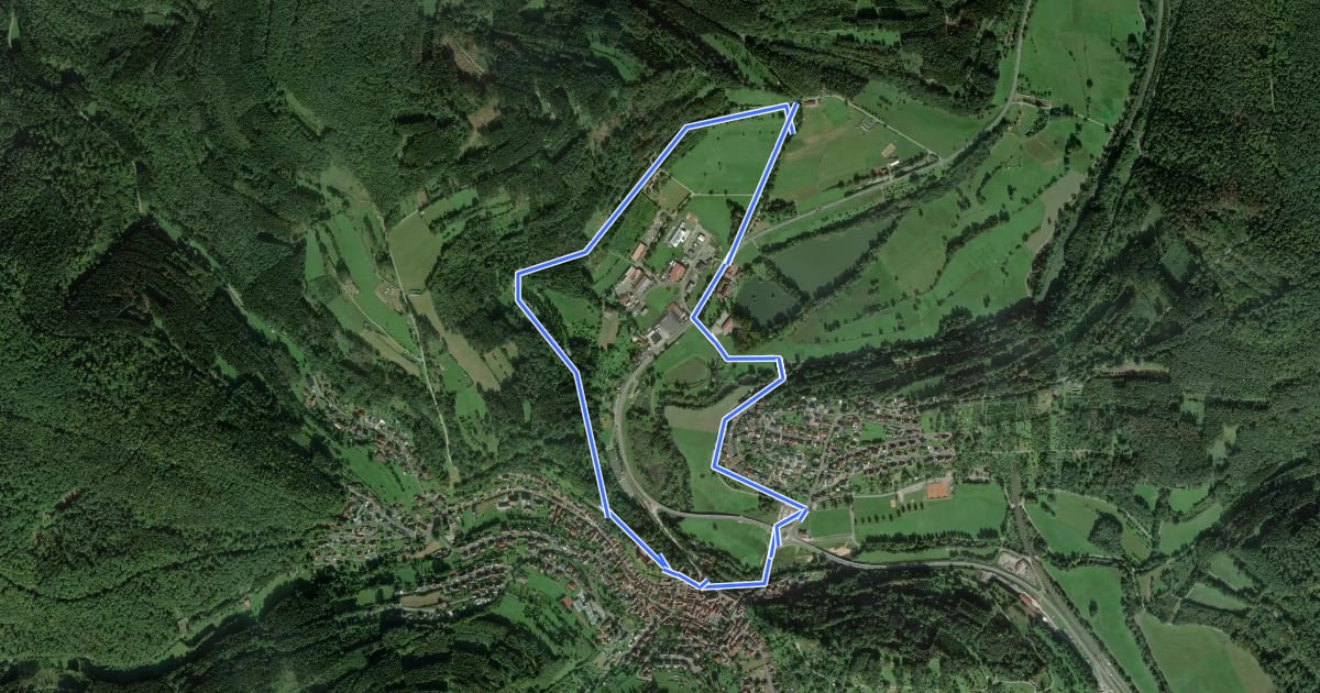 Маршрут Roter Hase, Rundwanderweg Rieneck на спутниковом снимке