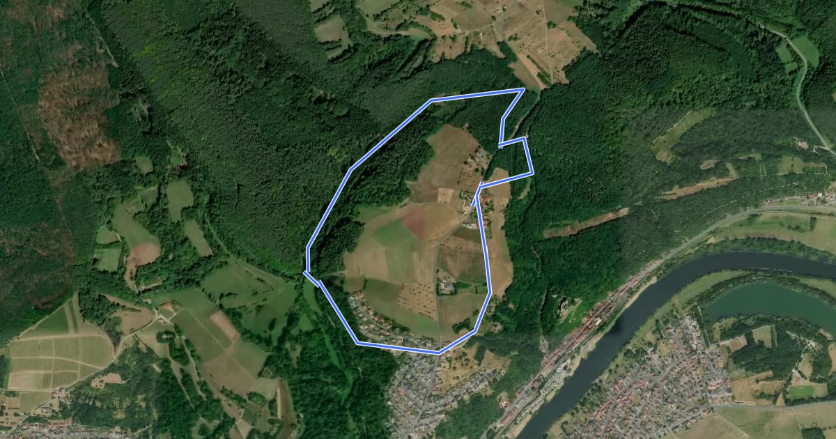 Маршрут Roter Hase, Rundwanderweg Stadtprozelten на спутниковом снимке