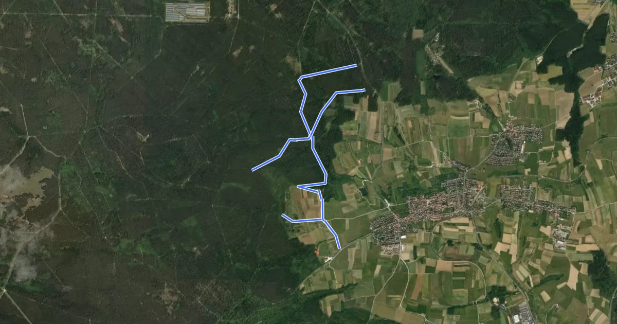 Маршрут Roter-Ochsen-Trail на спутниковом снимке