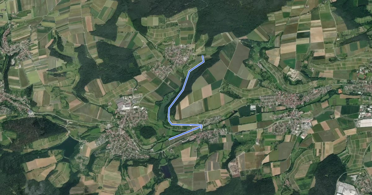 Маршрут Roter Punkt, Michelbach - Weiler - Reisenmühle на спутниковом снимке