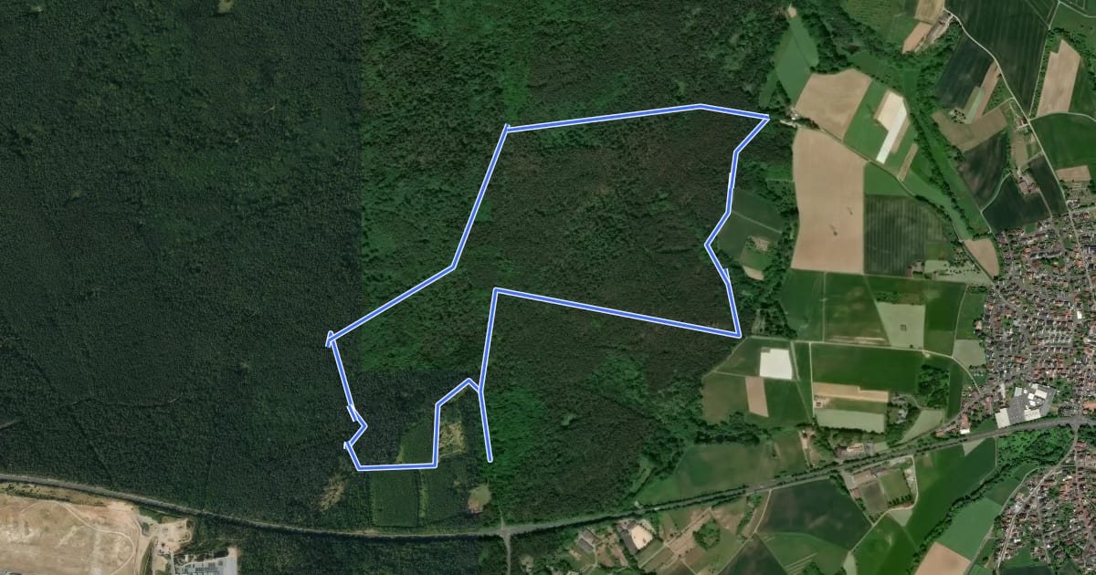 Маршрут Roter Schmetterling, Rundwanderweg Alzenau - Wanderparkplatz Mühlmark на спутниковом снимке