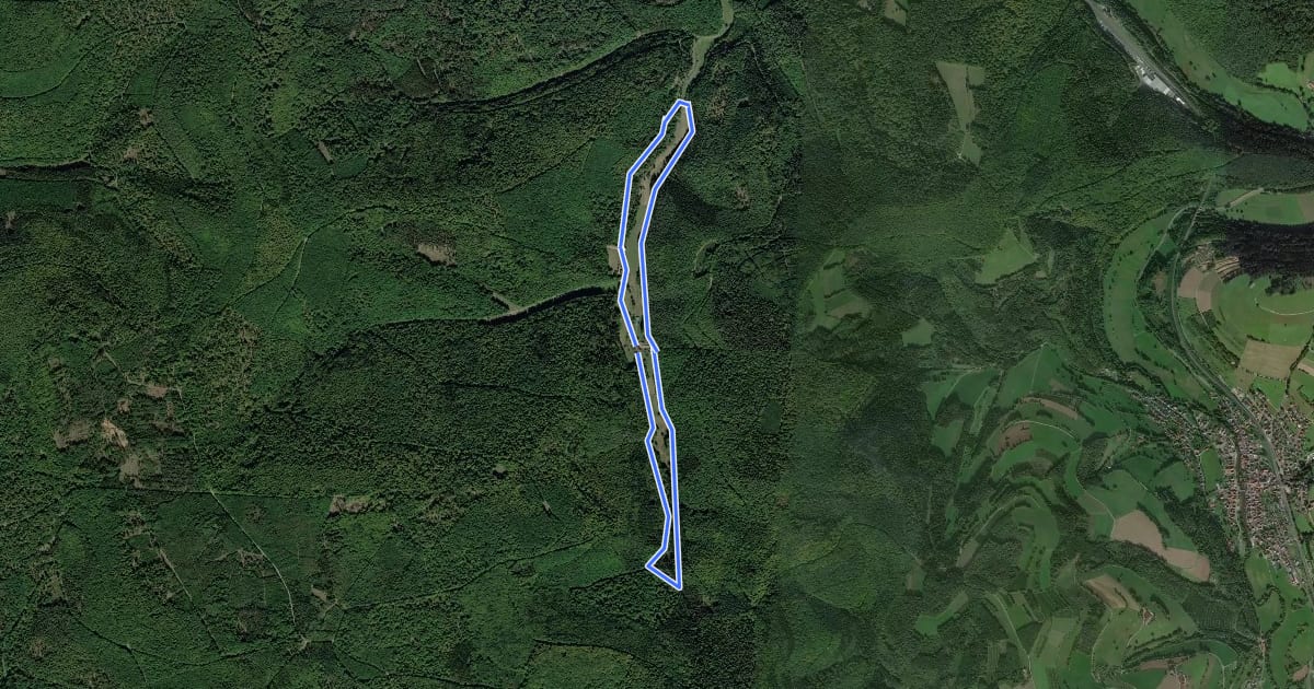 Маршрут Roter Schmetterling, Rundwanderweg Emmerichsthal на спутниковом снимке