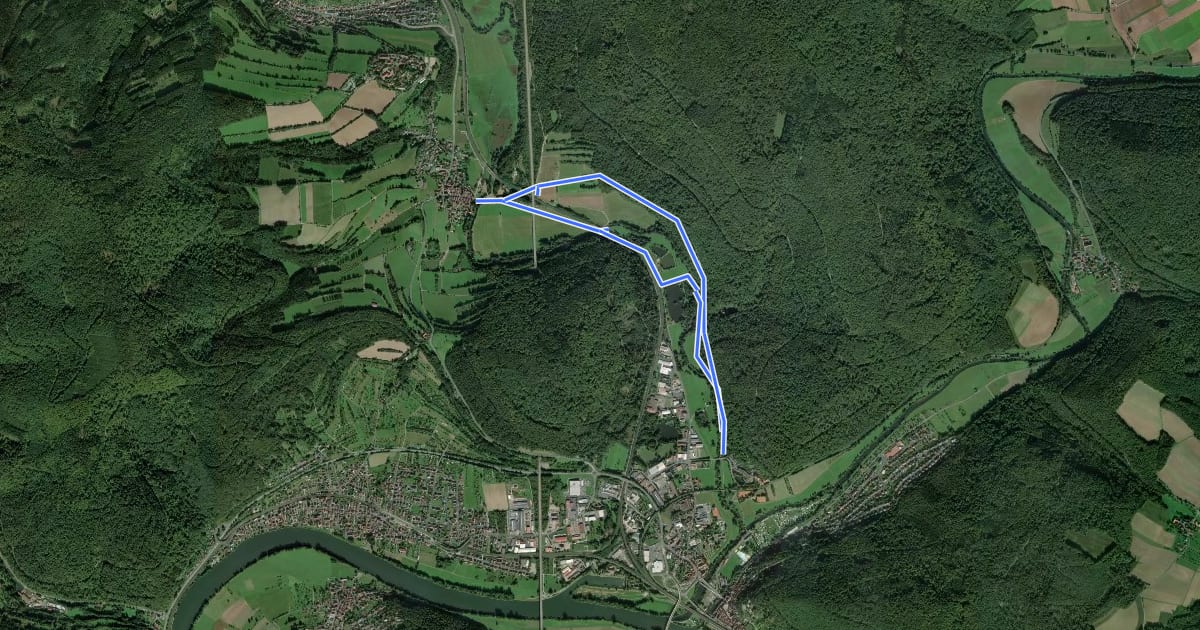 Маршрут Roter Schmetterling, Rundwanderweg Gemünden - Schaippach на спутниковом снимке