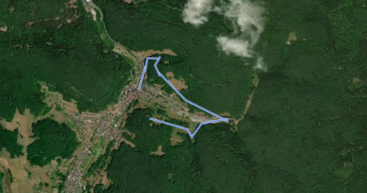Маршрут Roter Schmetterling, Rundwanderweg Heimbuchenthal на спутниковом снимке