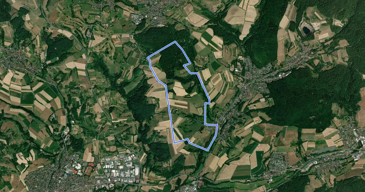 Маршрут Roter Schmetterling, Rundwanderweg Sailauf на спутниковом снимке