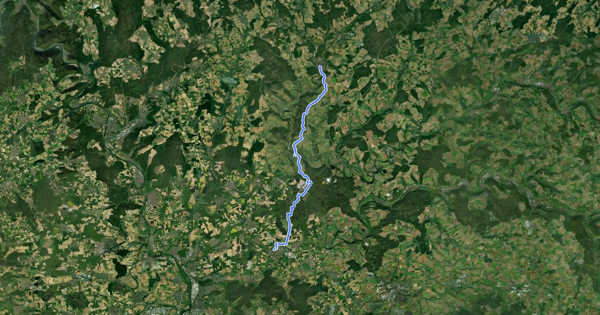 Маршрут Rotes Kreuz, Adelsheim - Möckmühl - Neuenstadt - Eberstadt - Heilbronn на спутниковом снимке