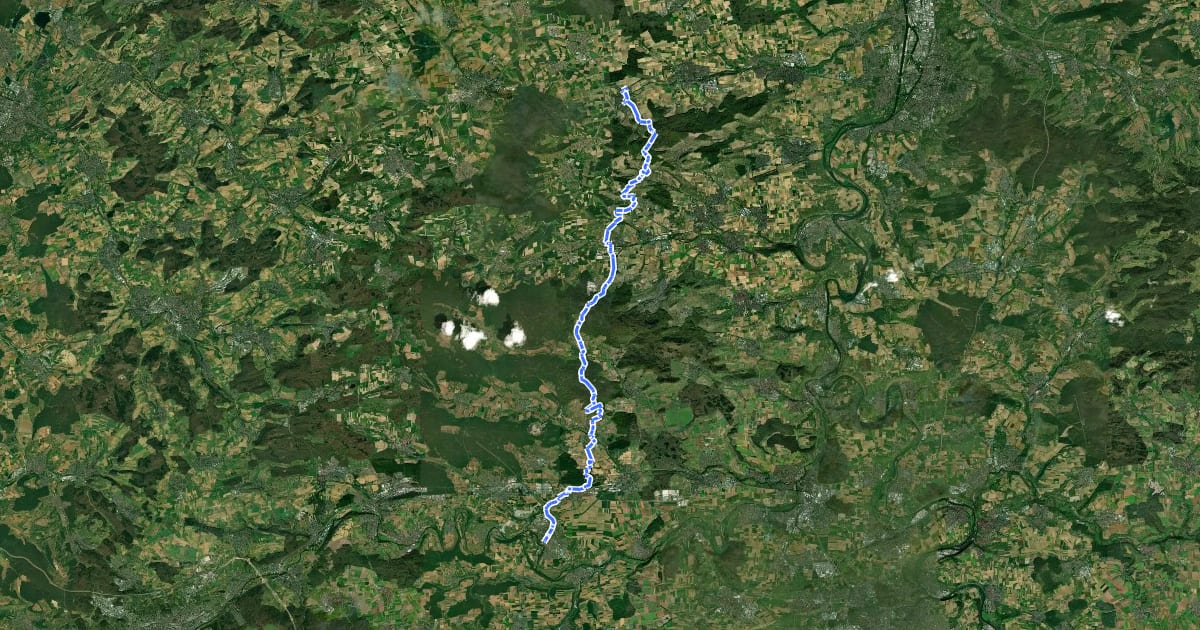 Маршрут Rotes Kreuz, Stetten a. H. - Vaihingen (Enz) на спутниковом снимке