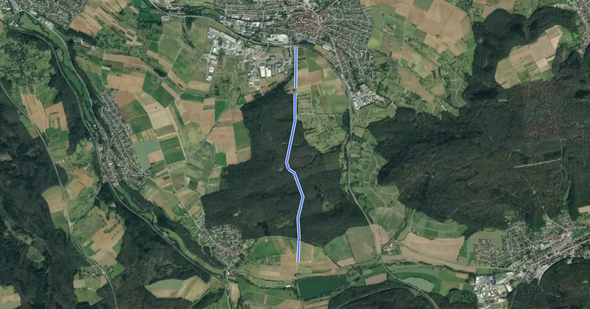 Маршрут rotes Plus Knittlingen - Aalkistensee на спутниковом снимке