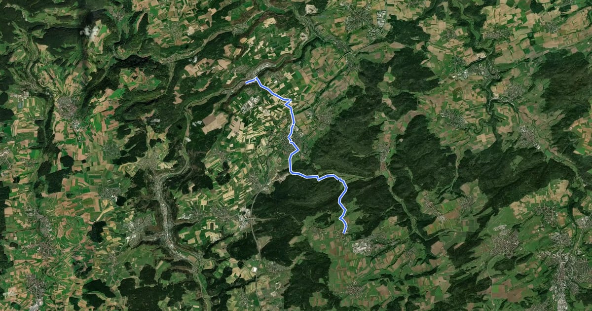 Маршрут rotes Plus Sulz - Vöhringen - Bickelsberg на спутниковом снимке