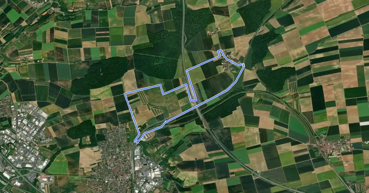 Маршрут Rothofwanderweg на спутниковом снимке
