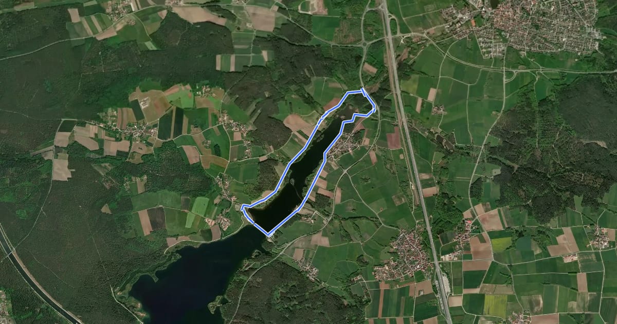 Маршрут Rothsee Rundweg No.1 на спутниковом снимке