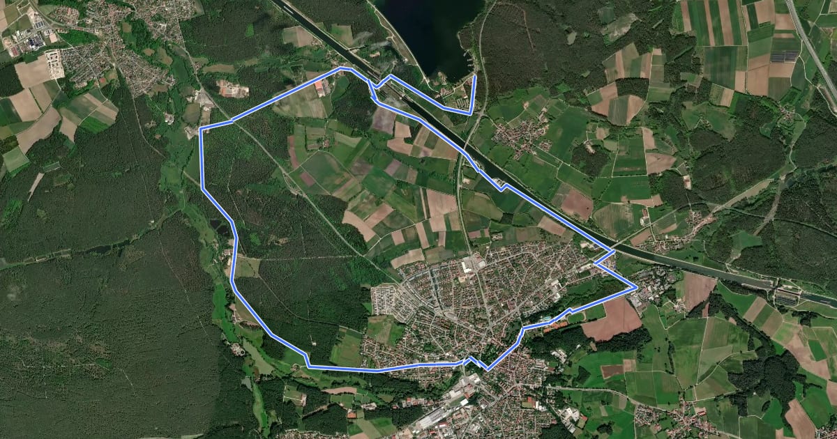 Маршрут Rothsee Rundweg No.10 на спутниковом снимке