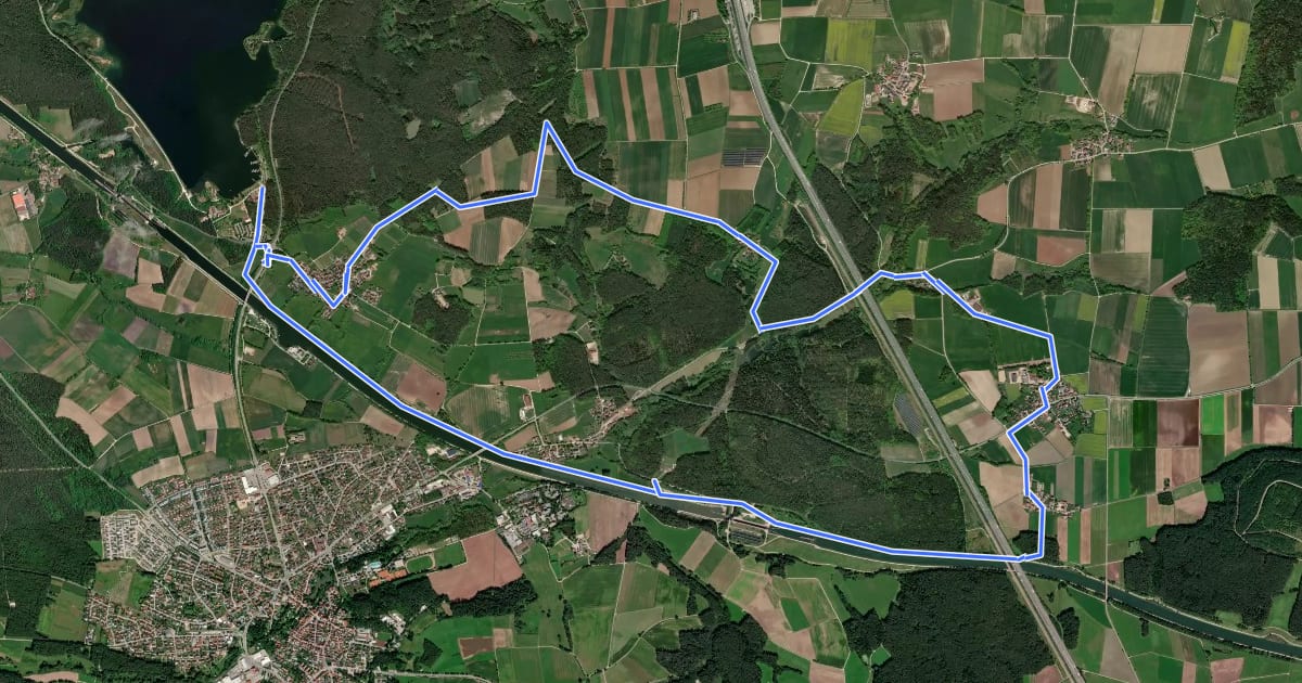 Маршрут Rothsee Rundweg No.11 на спутниковом снимке