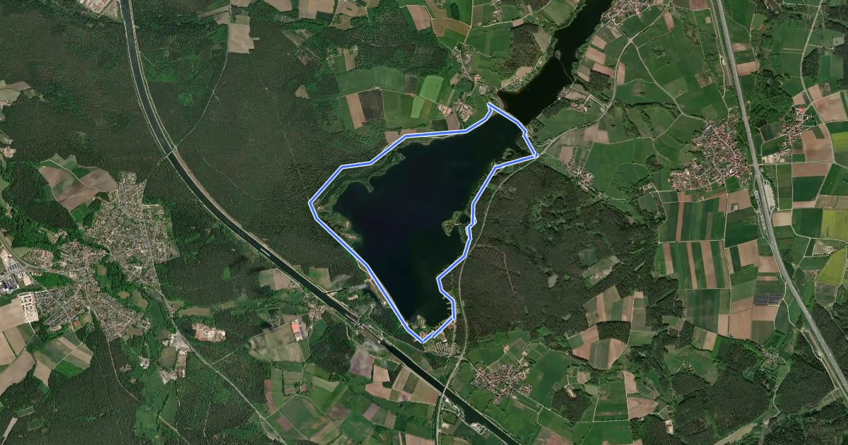 Маршрут Rothsee Rundweg No.2 на спутниковом снимке