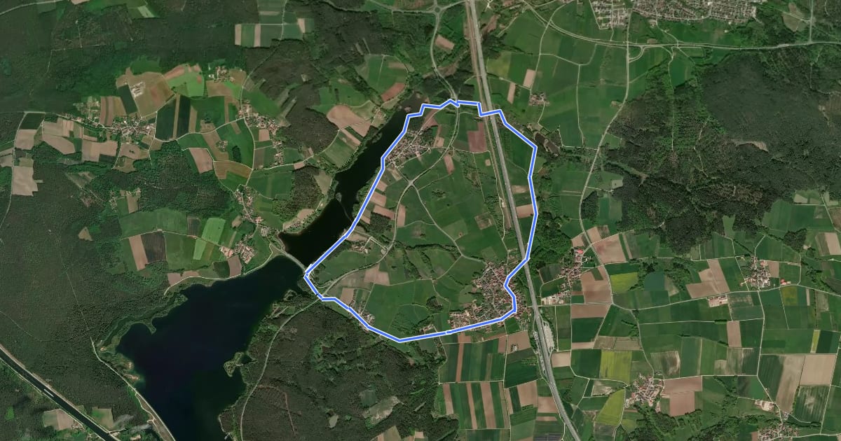Маршрут Rothsee Rundweg No.3 на спутниковом снимке