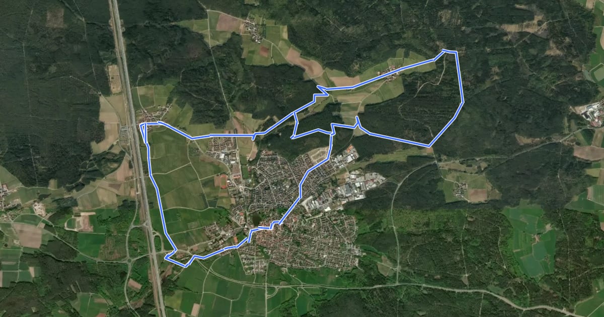 Маршрут Rothsee Rundweg No.4 на спутниковом снимке