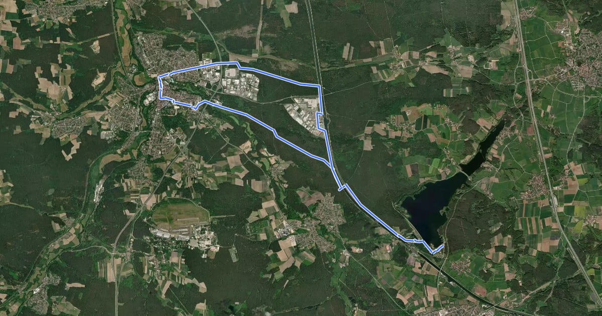 Маршрут Rothsee Rundweg No.7 на спутниковом снимке