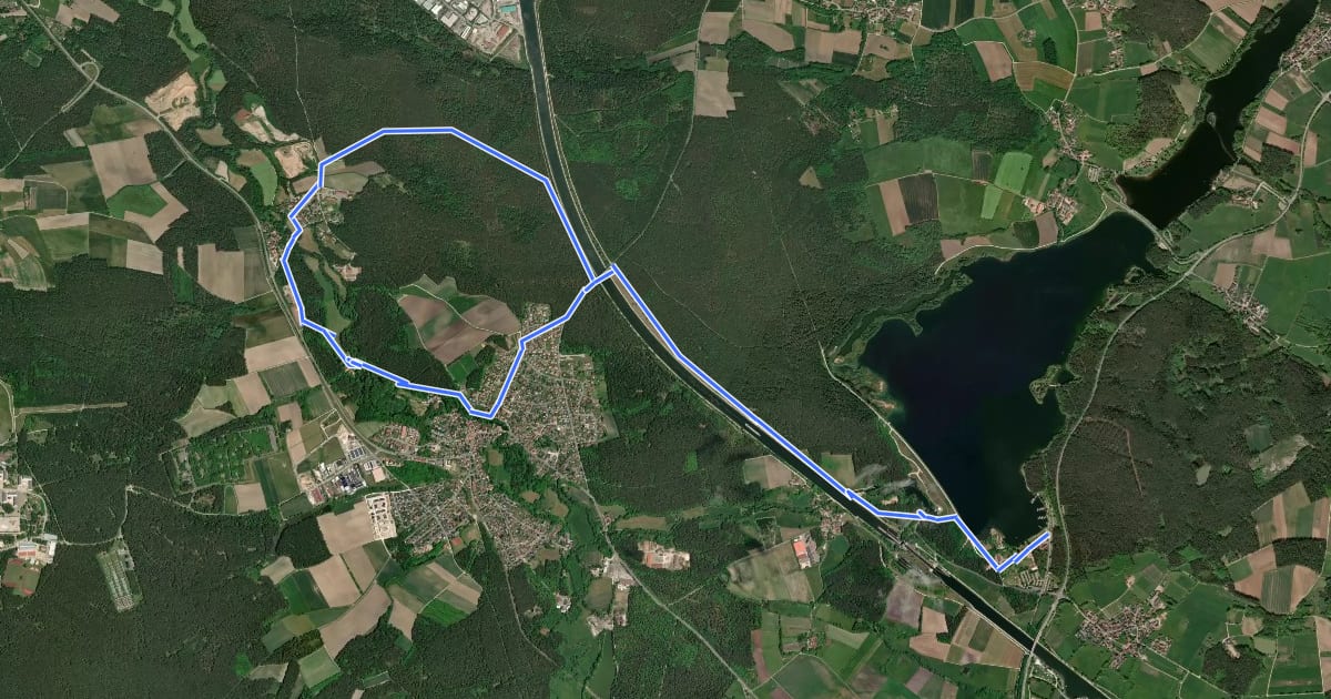 Маршрут Rothsee Rundweg No.8 на спутниковом снимке