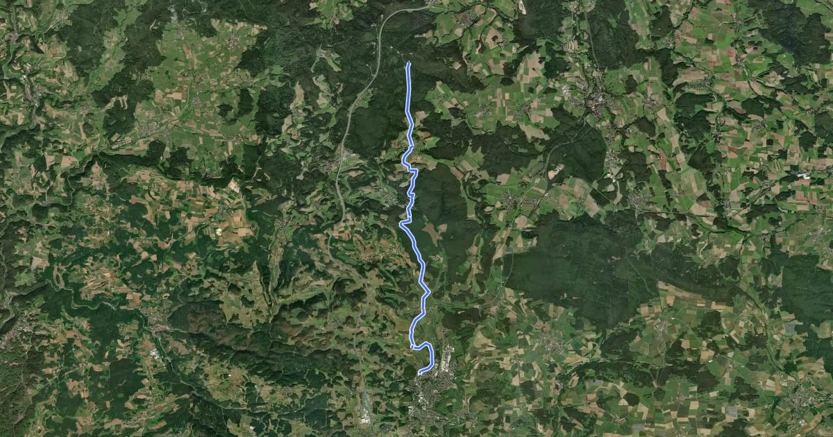Маршрут Rotmainquelle - Pegnitz на спутниковом снимке