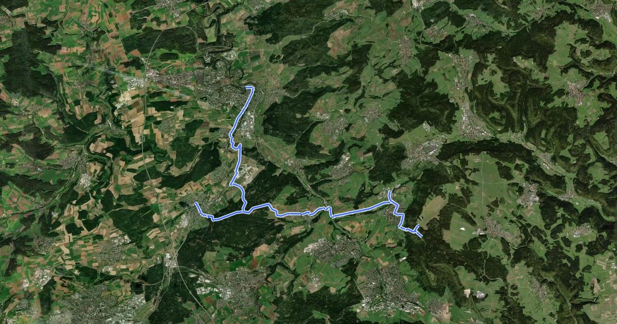 Маршрут Rottweil / Deißlingen - Aixheim - Klippeneck/Dreifaltigkeitsberg на спутниковом снимке