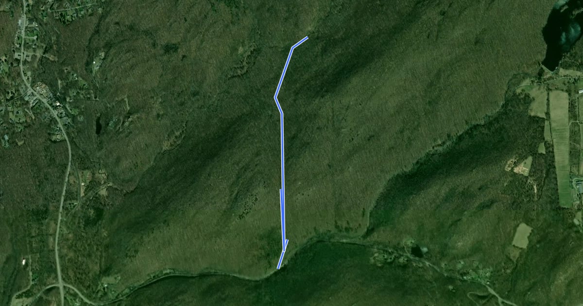 Маршрут Round Hill Bypass Trail на спутниковом снимке
