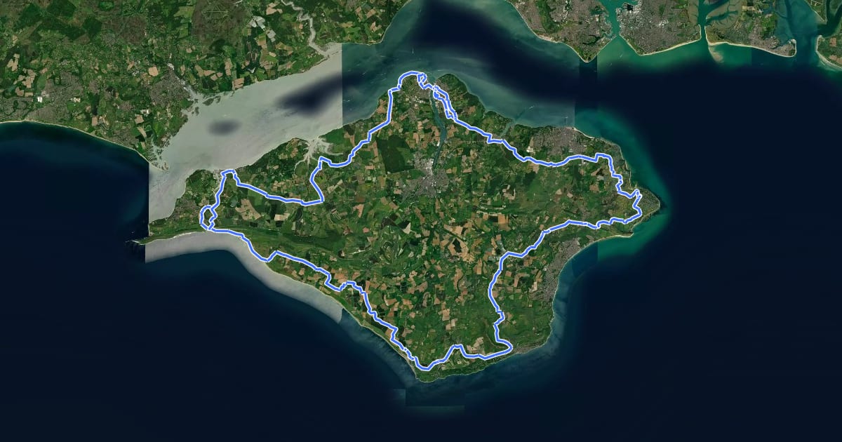 Маршрут Round the Island Route на спутниковом снимке