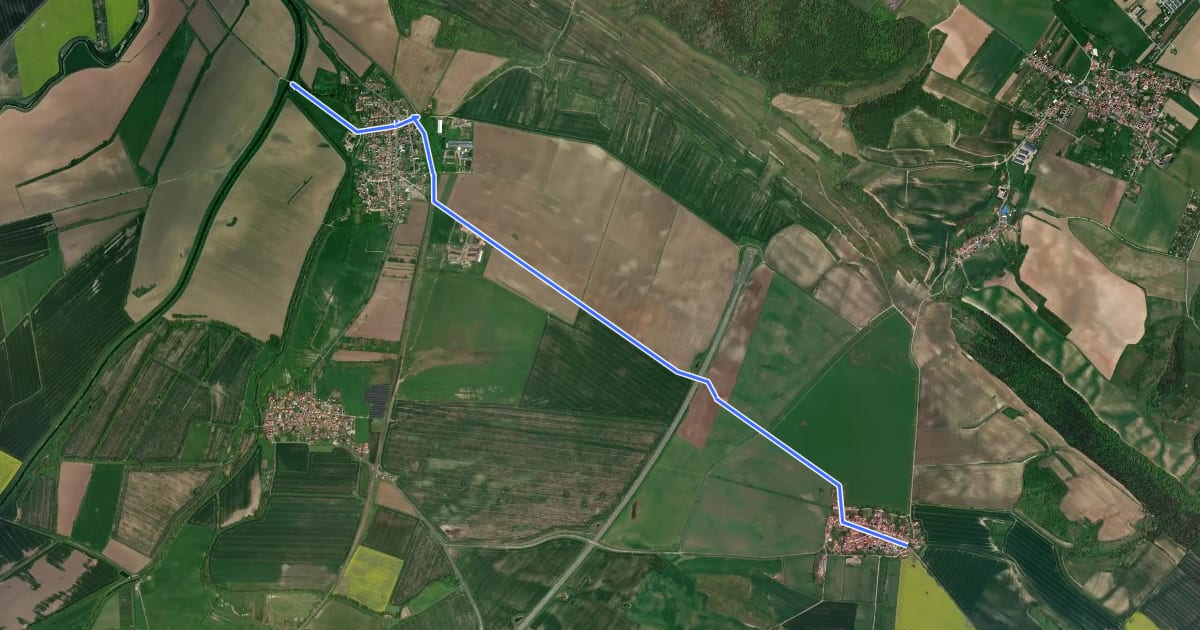 Маршрут Route 1-11 Gorsleben-Hemleben на спутниковом снимке