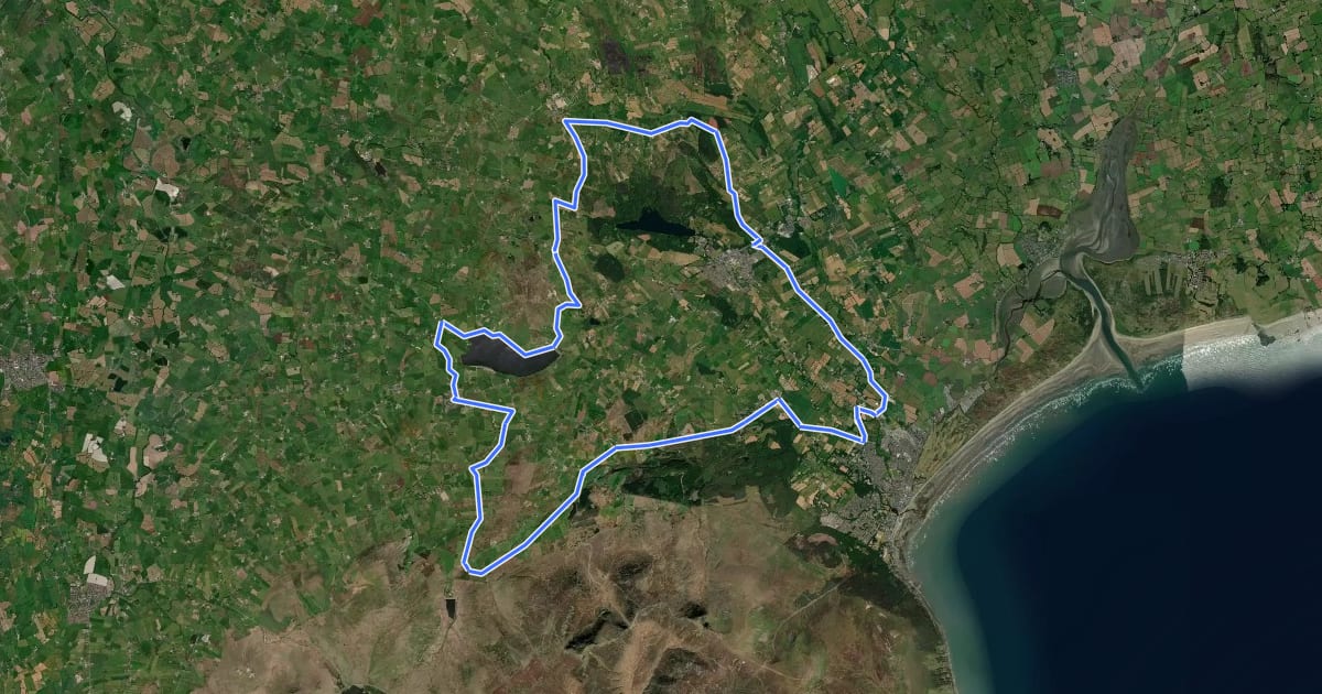 Маршрут Route 1 - The Newcastle / Lough Island Reavy Route на спутниковом снимке