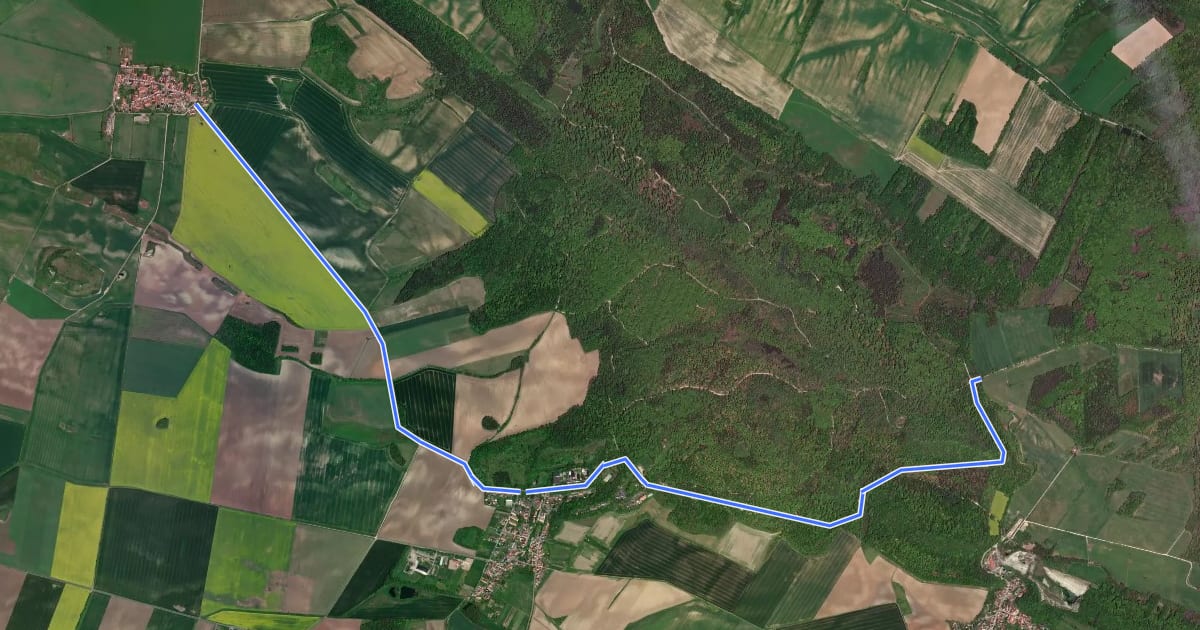 Маршрут Route 11-17 Hemleben-Klapptor на спутниковом снимке