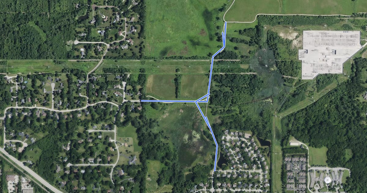 Маршрут Route 137 Bull Creek Trail на спутниковом снимке
