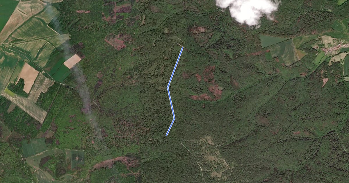 Маршрут Route 14-15 на спутниковом снимке