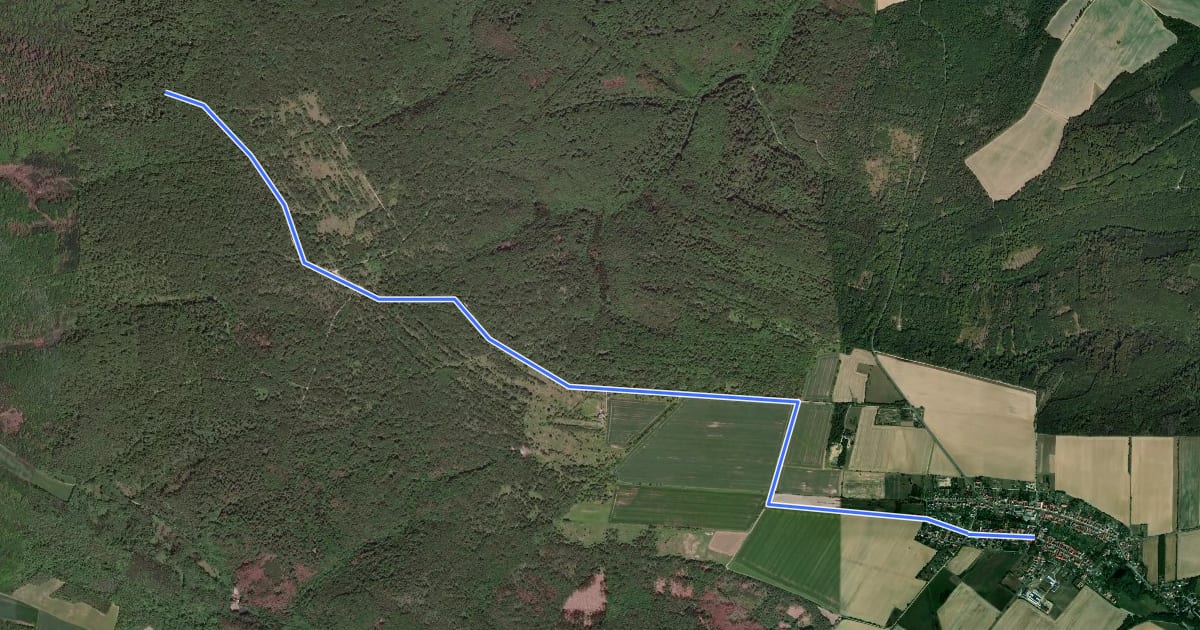 Маршрут Route 15-24 Lossa на спутниковом снимке