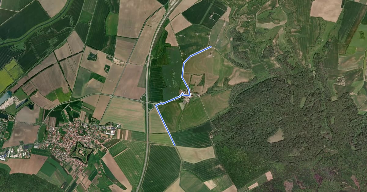 Маршрут Route 4-5 Braunsroda на спутниковом снимке