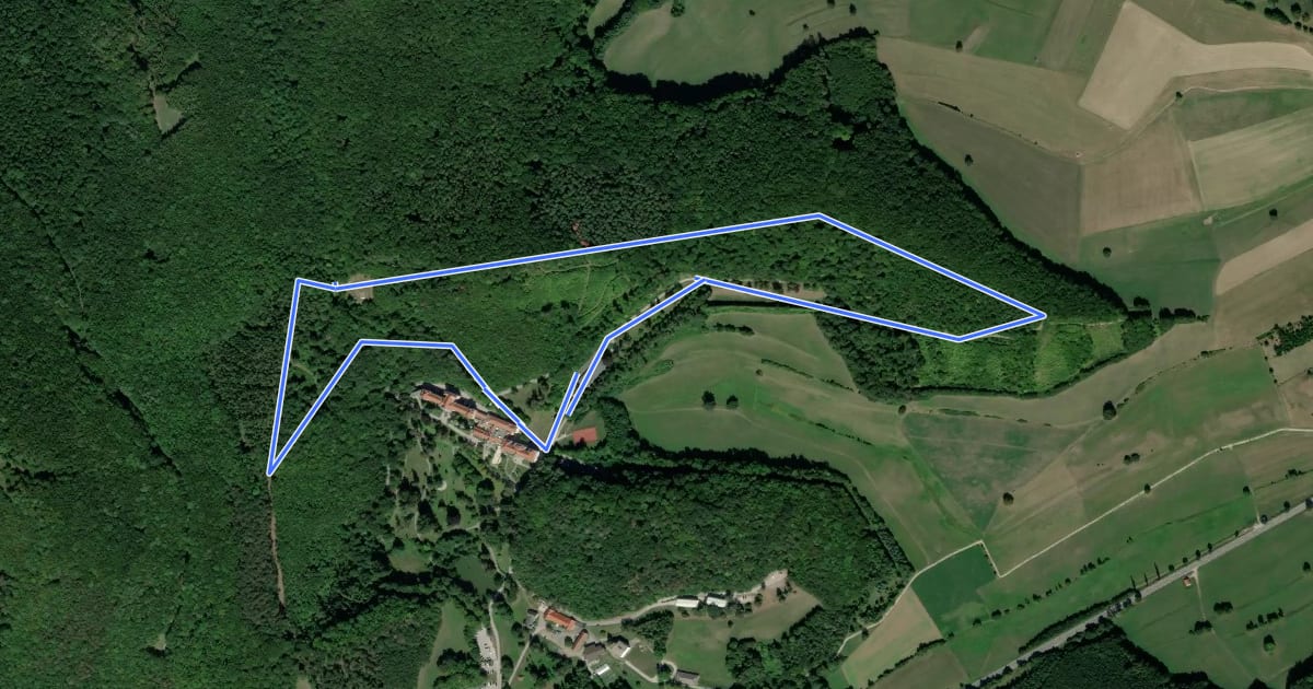 Маршрут Route 4 (Sonderkrankenhaus Alland) на спутниковом снимке