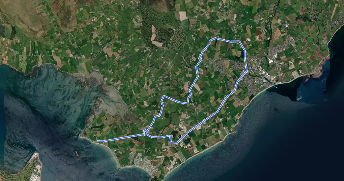 Маршрут Route 4 - The Cranfield / Greencastle Route на спутниковом снимке