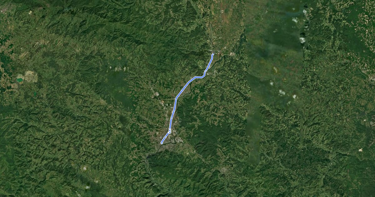 Маршрут Route 5 на спутниковом снимке